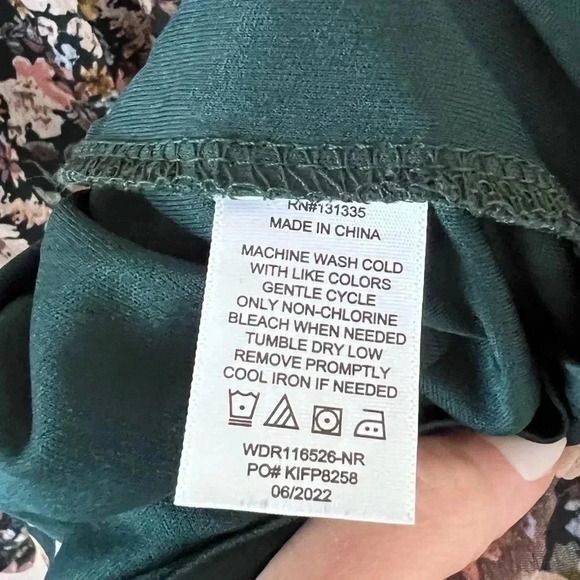 SOCIALITE Long Sleeve Smocked Waist Chiffon Minidress - Picture 7 of 7